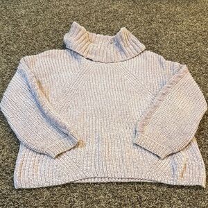 Hippie Rose Soft Pink Turtleneck Sweater